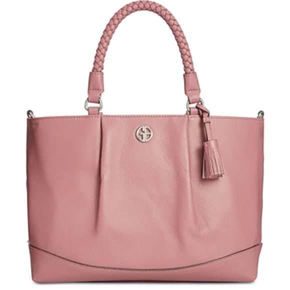 Giani Bernini Handbags - Giani Bernini Braided Handle Leather Satchel